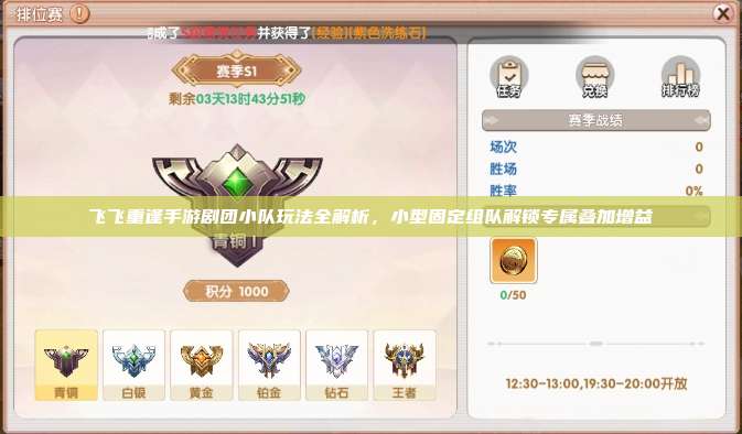 飞飞重逢手游剧团小队玩法全解析，小型固定组队解锁专属叠加增益